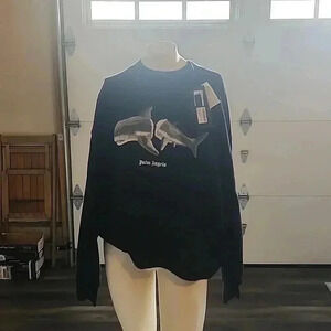 PALM ANGELS SHARK CREW BLACK